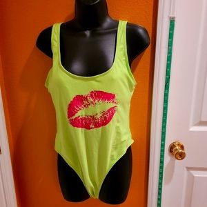 Super cute neon green swimsuit